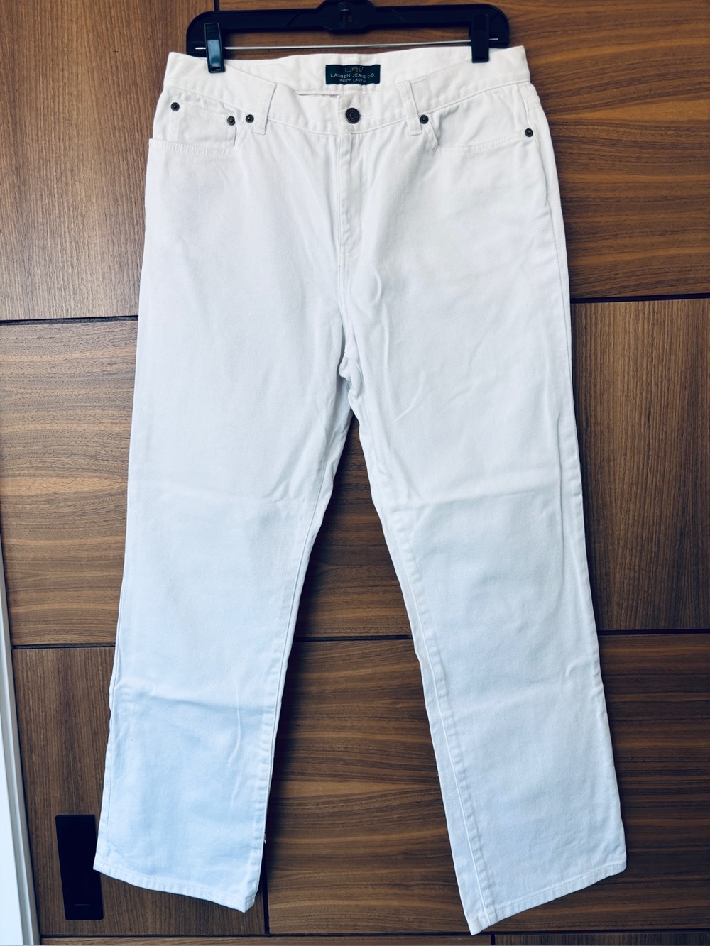 Lauren Jeans Co. Ralph Lauren - Classic Straight White Denim Jeans - Size 10